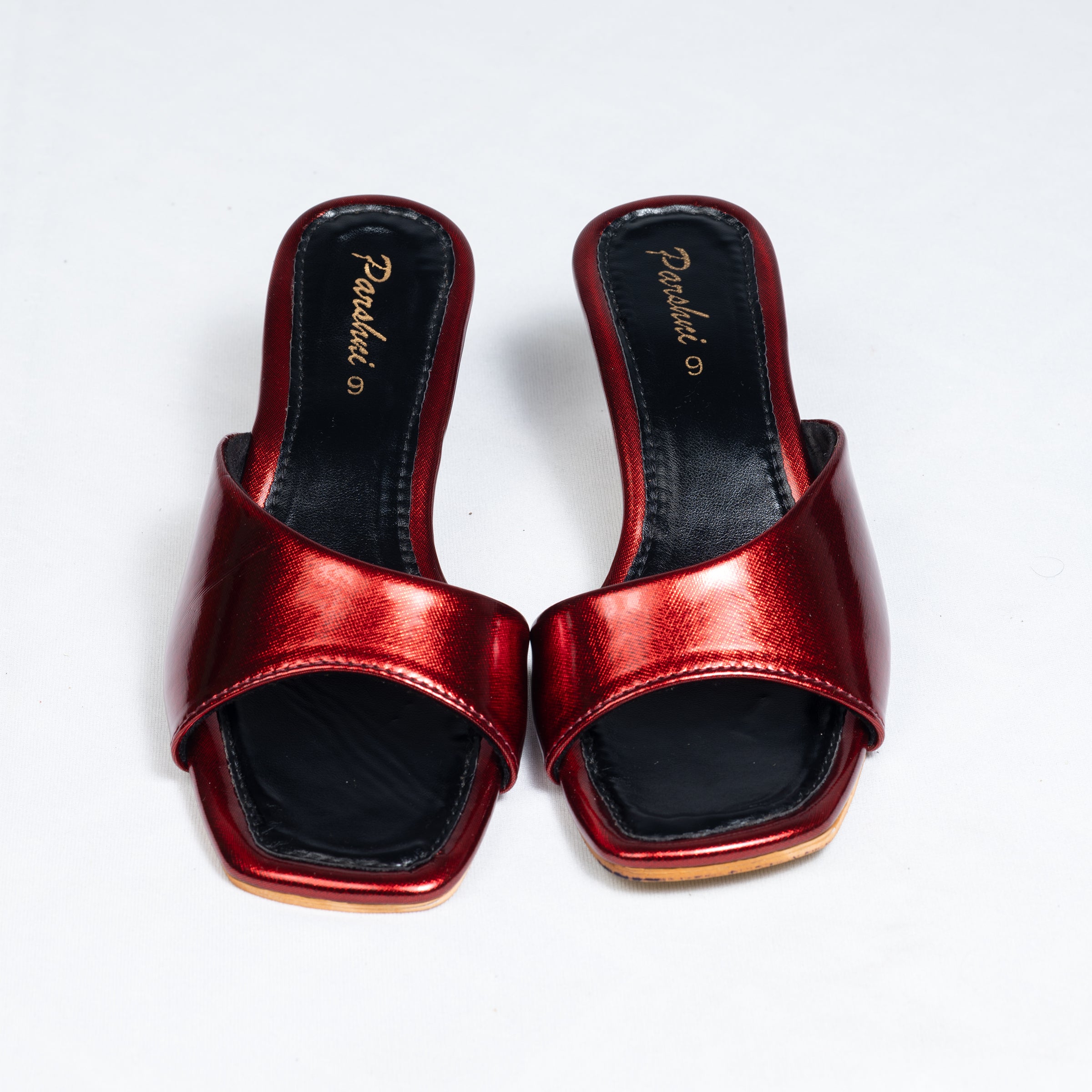Parshni Women Red Embellished Open Toe Stiletto Heels