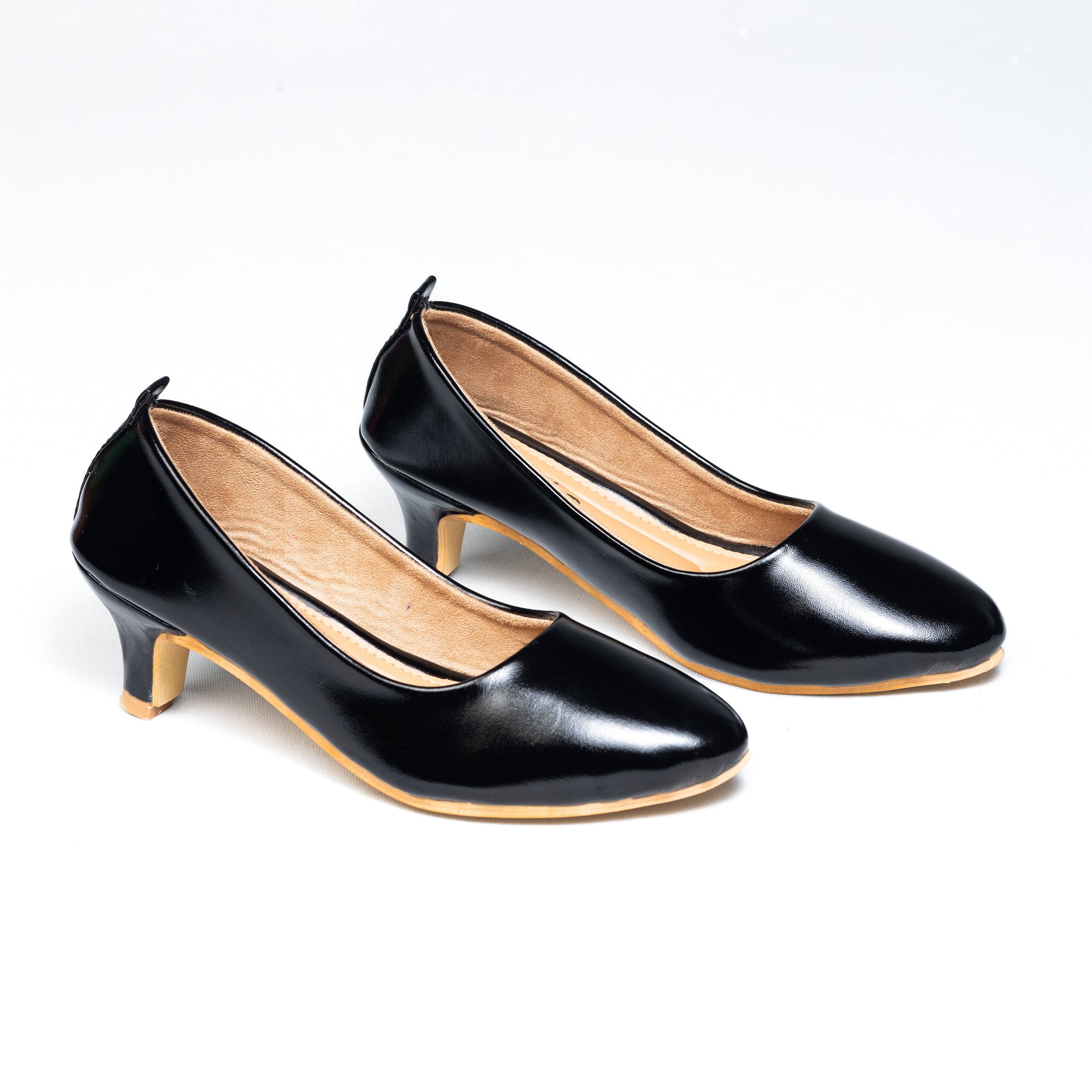Parshni Women PU Work Black Pointed Toe Stiletto