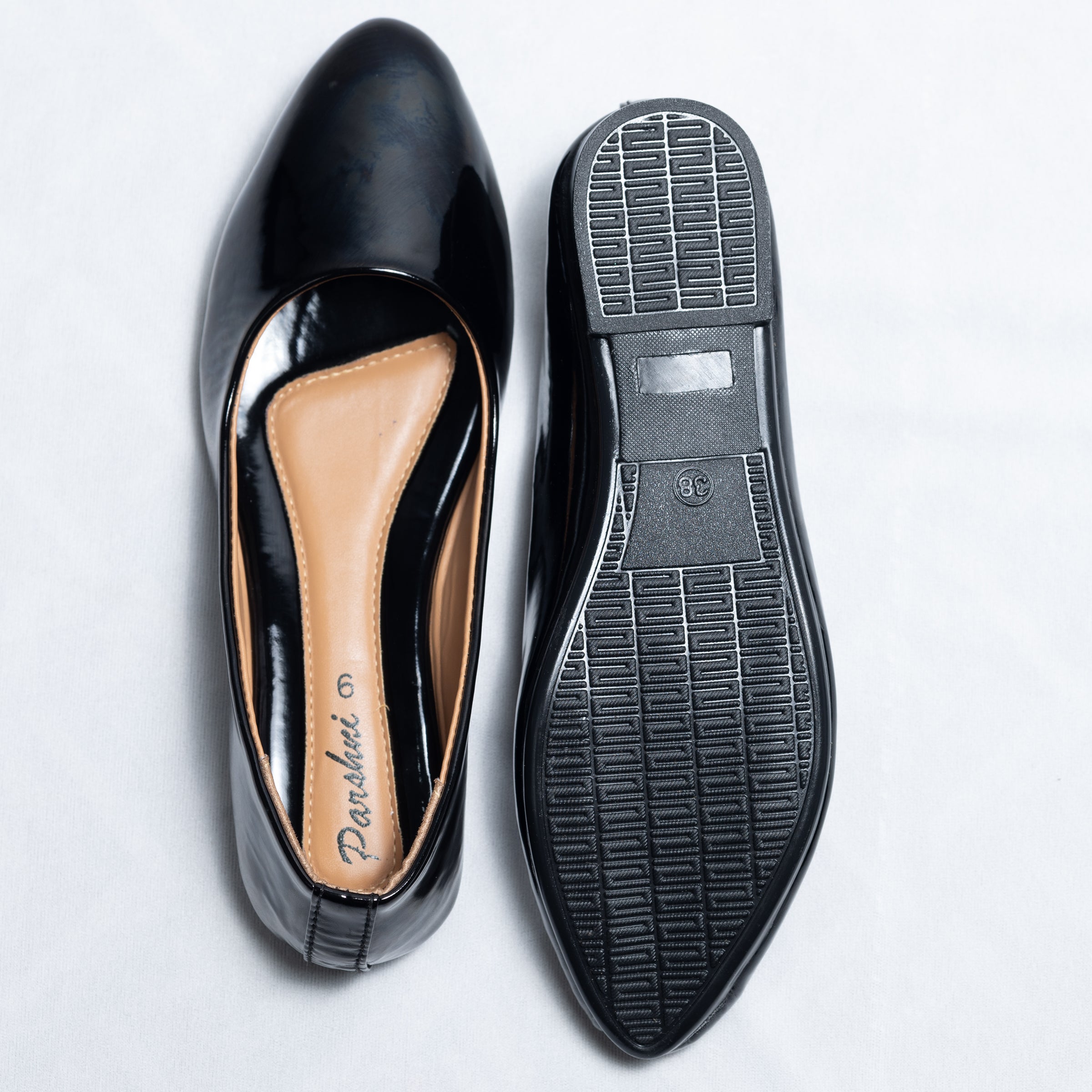 Parshni Women Black Pull-On Ballerians  for Office & Regular Use