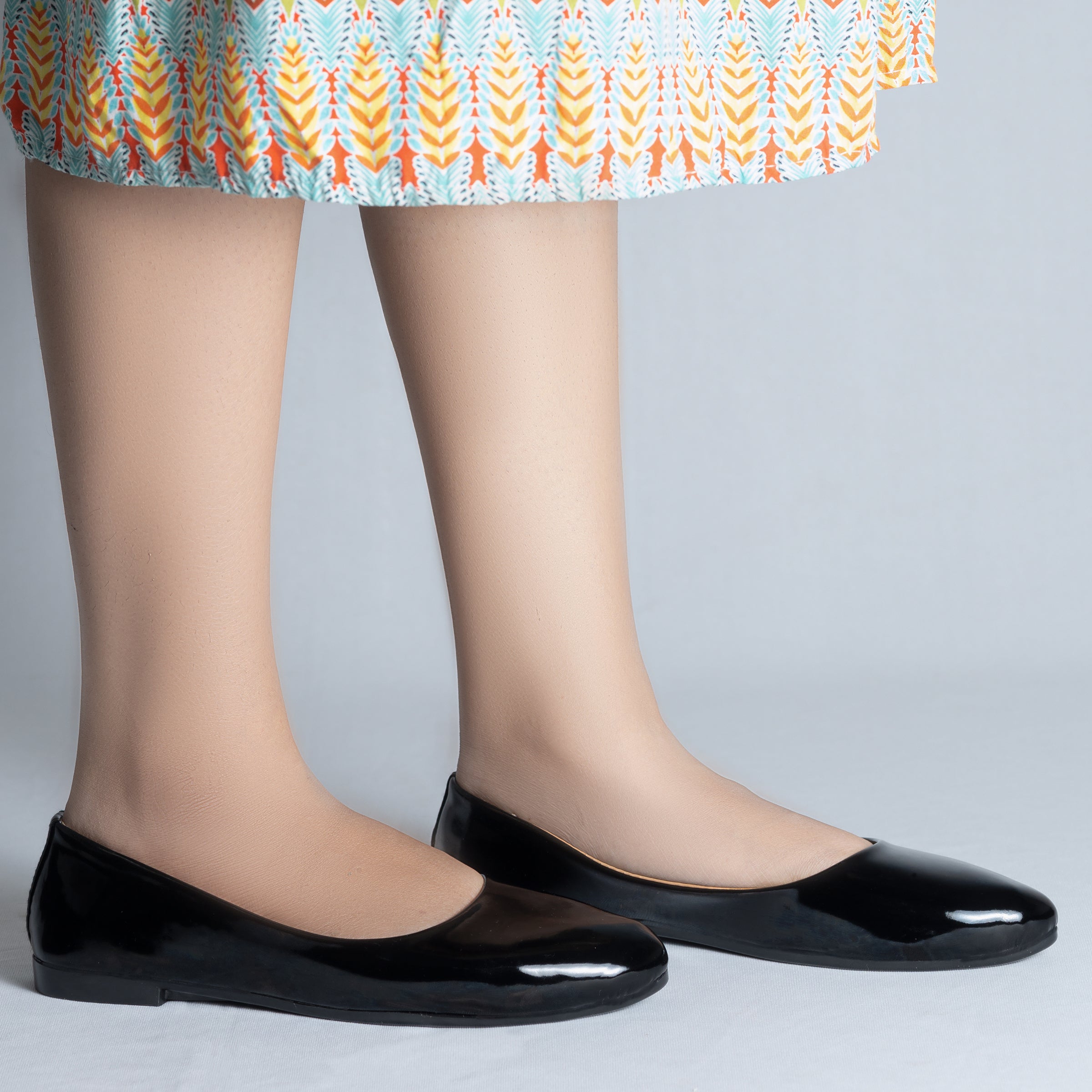Parshni Women Black Pull-On Ballerians  for Office & Regular Use