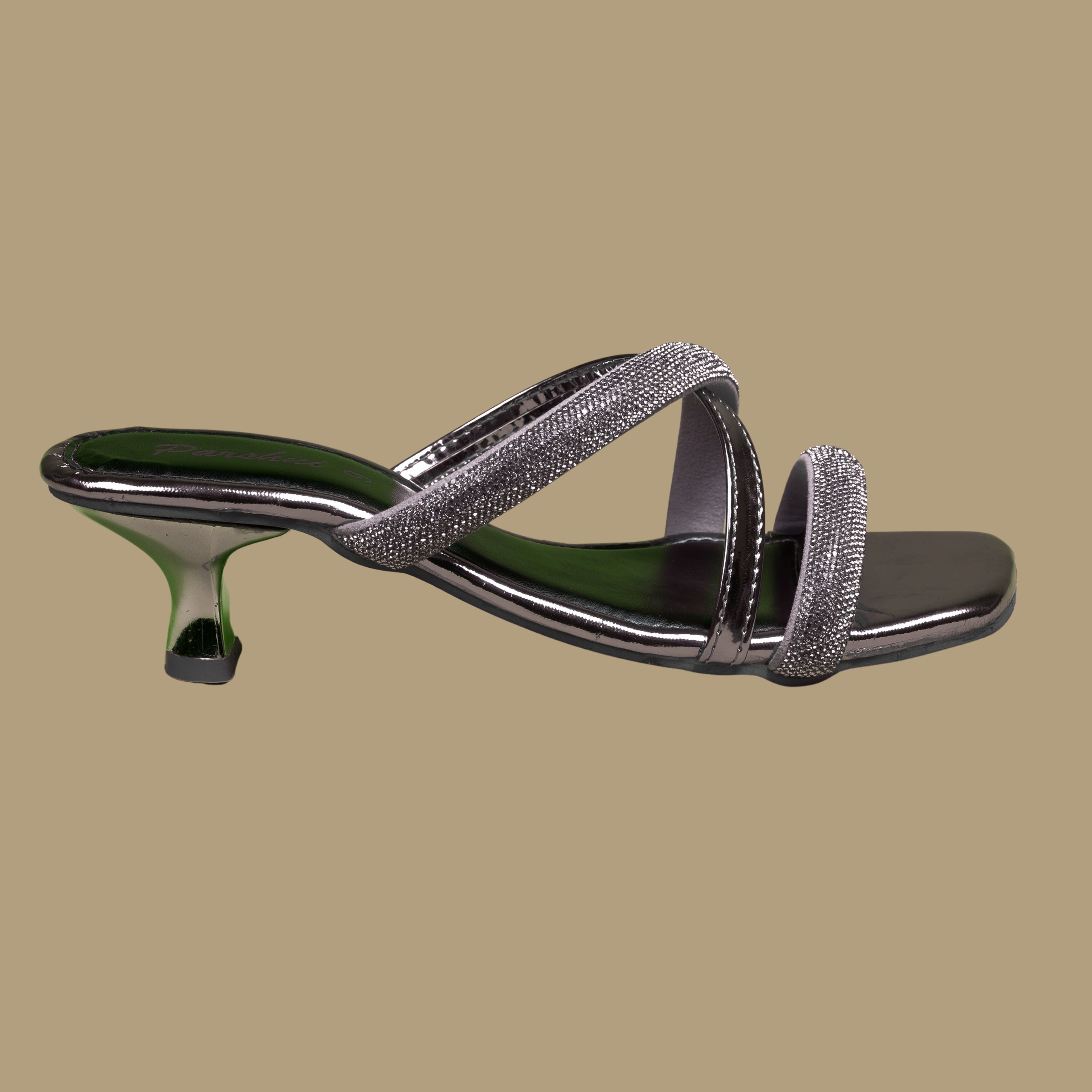 Parshni Women Embellished Open Toe Stiletto Heels