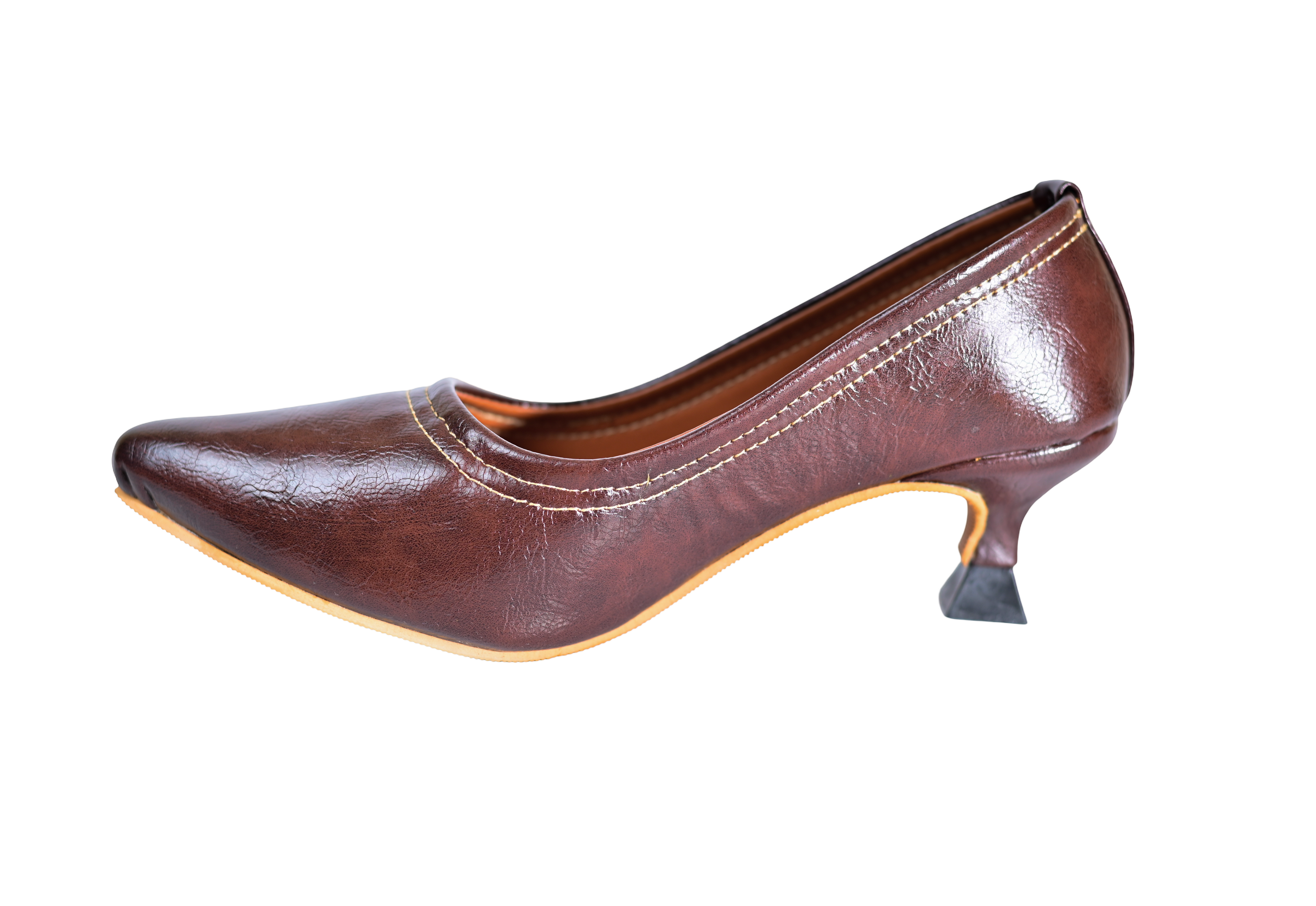 Parshni Women PU Work Brown Pointed Toe Stiletto