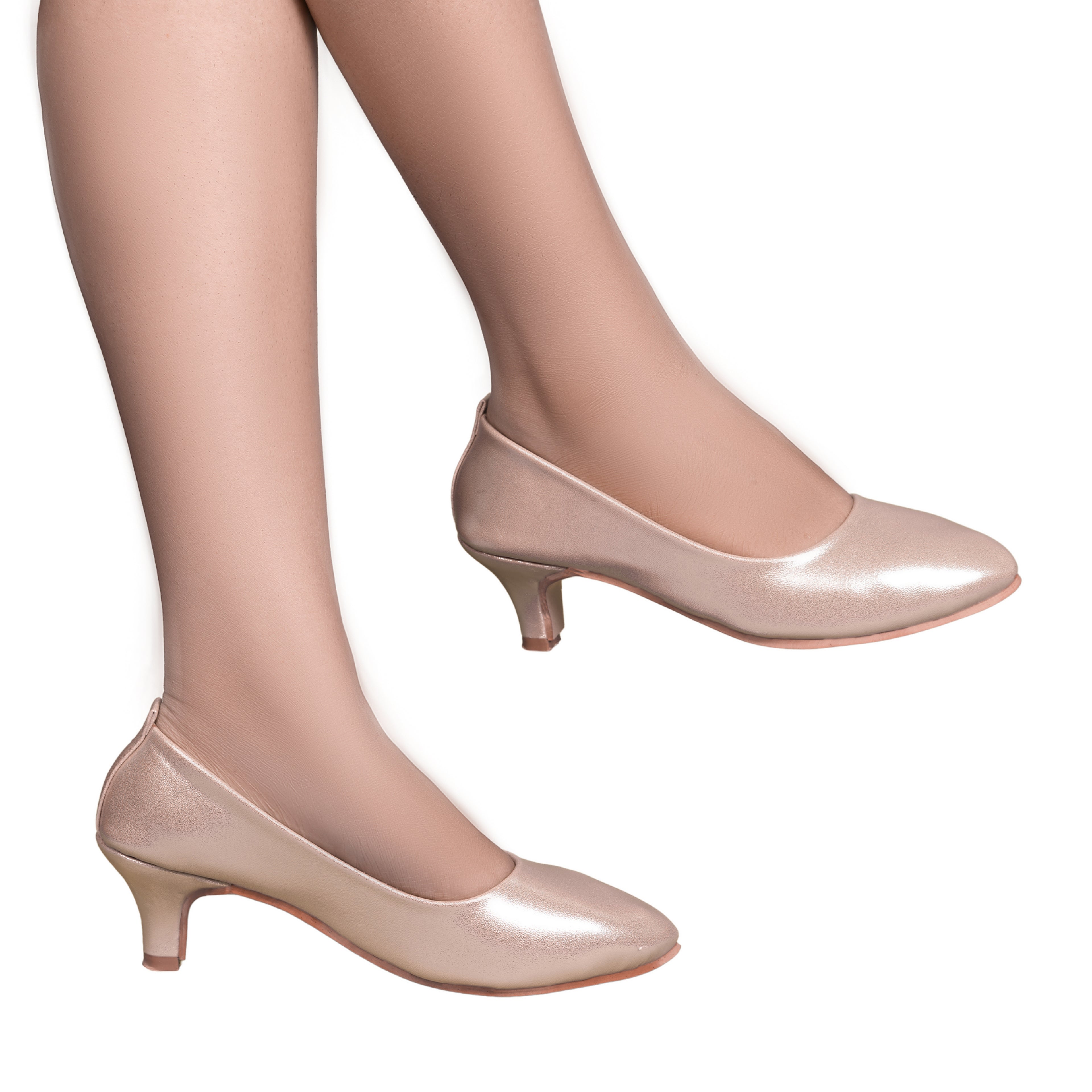 Parshni Women PU Work Lt.copper Pointed Toe Stiletto