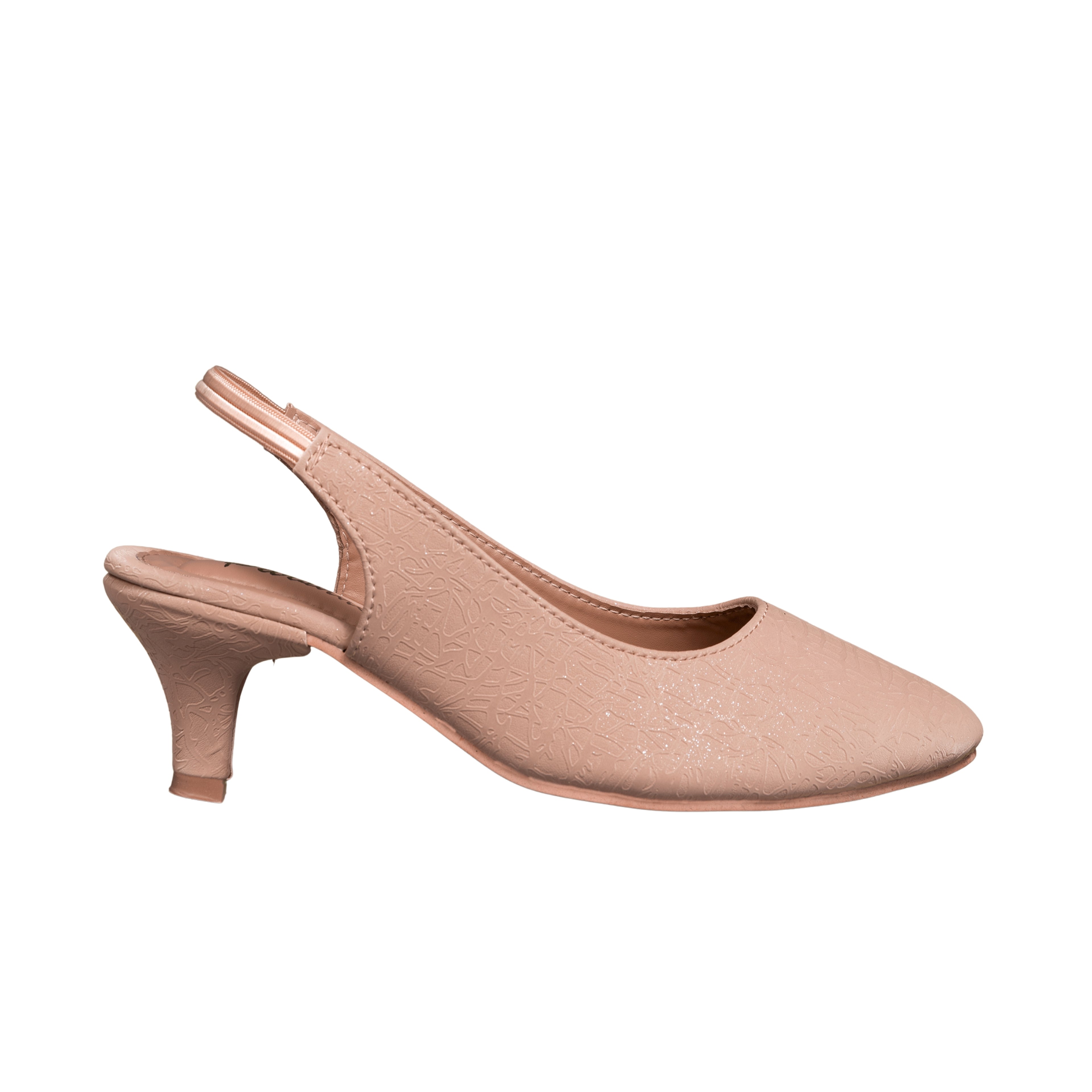 Parshni Women PU Work Peach Texture Pointed Toe Stiletto