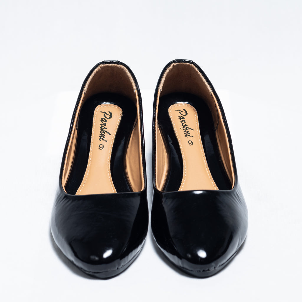 Parshni Women Black Pull-On Ballerians  for Office & Regular Use